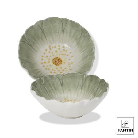 Fantin Argenti - Ciotola fiore verde