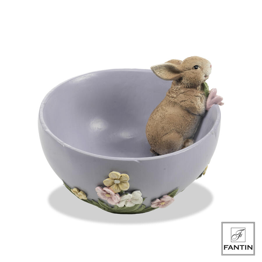 Fantin Argenti - Ciotola fiori con coniglio 