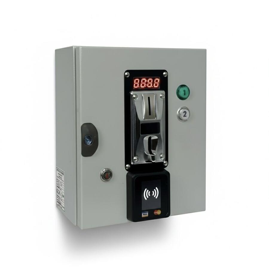 Gettoniera + POS per Apertura di 2 Porte – Multimoneta, 12V, Sistema Professionale