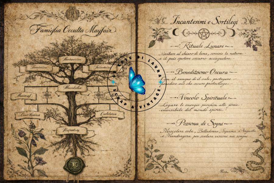 Emerald Key Coven- Kit digitale per Junk Journal