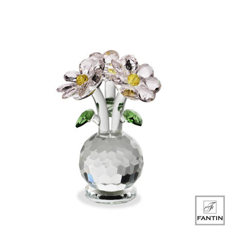 Fantin Argenti - Fiore in Cristallo Rosa Decorativo 