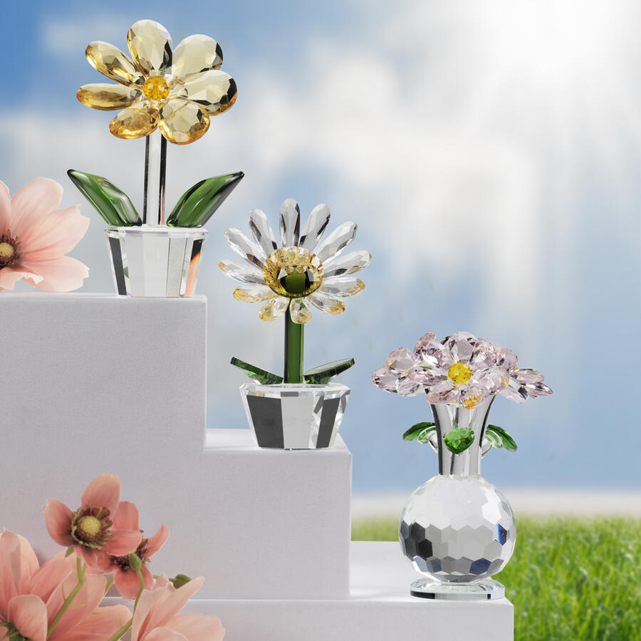 Fantin argenti - Fiore in Cristallo Trasparente Decorativo