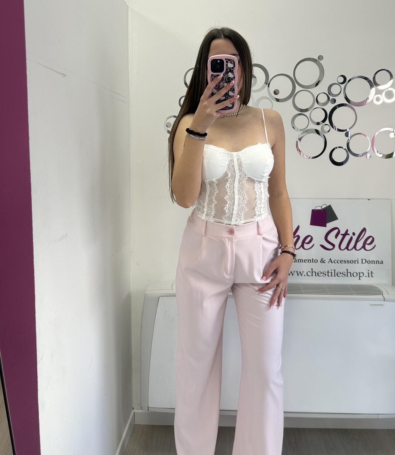 NOVITÀ Top in pizzo tipo corsetto