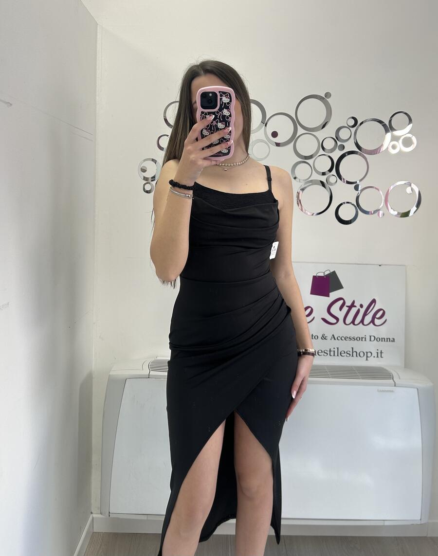 NOVITÀ Abito lungo dettaglio pizzo