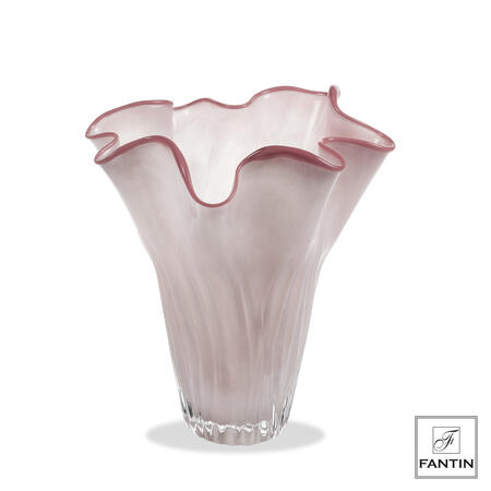 Fantin Argenti - Vaso vetro Fazzoletto Rosa