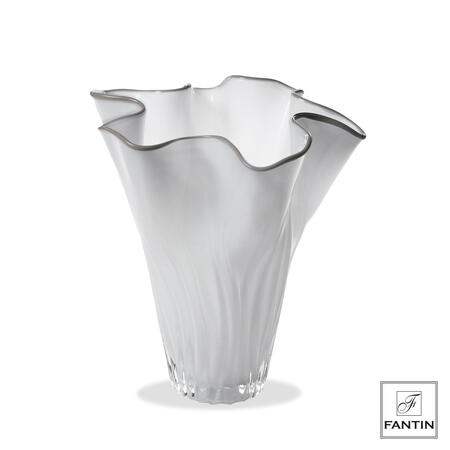 Fantin Argenti - Vaso vetro Fazzoletto Bianco