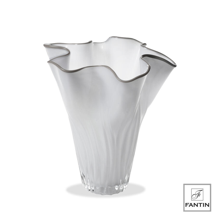 Fantin Argenti - Vaso vetro Fazzoletto Bianco
