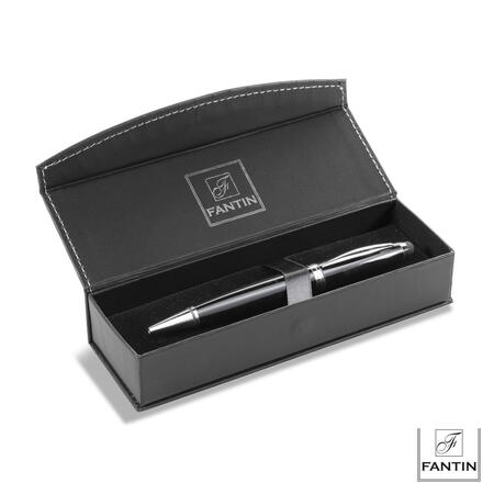 Fantin Argenti - Penna USB 16GB Nera con Astuccio in Metallo ed Ecopelle