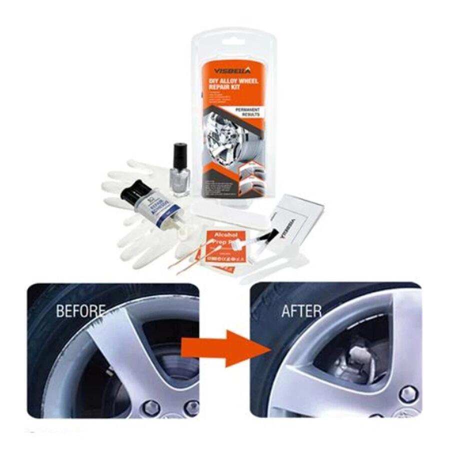 KIT RIPARAZIONE CERCHI IN LEGA AUTO RIPARA GRAFFI RECUPERA CERCHIONI SUV MOTO