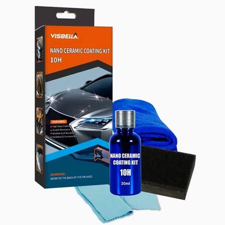 KIT RIVESTIMENTO NANO CERAMICO 10H PROTEZIONE IDROFOBICA ANTI GRAFFIO UV AUTO