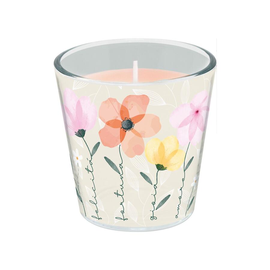 Wald - Candela in vetro fragranza peonia decoro amore