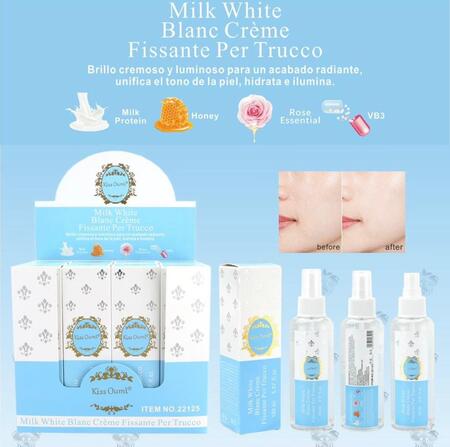 KISS OUMI MILK WHITE FISSANTE TRUCCO da 150 ml (Conf. da 12 pezzi)