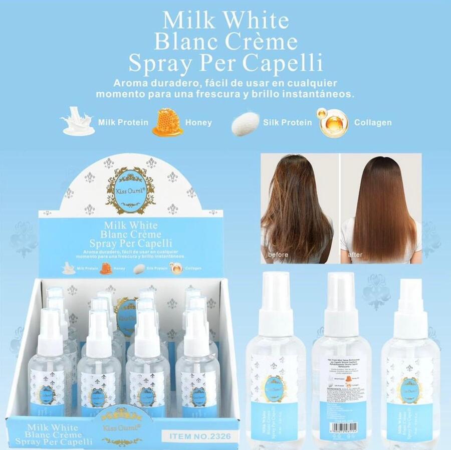 KISS OUMI MILK WHITE SPRAY PER CAPELLI da 75 ml (Conf. da 12 pezzi)