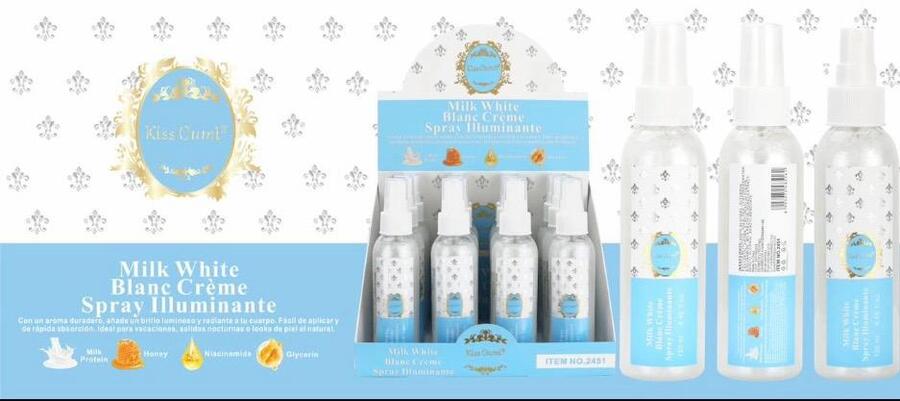 KISS OUMI MILK WHITHE SPRAY ILLUMINANTE da 130 ml (Conf. da 12 pezzi)