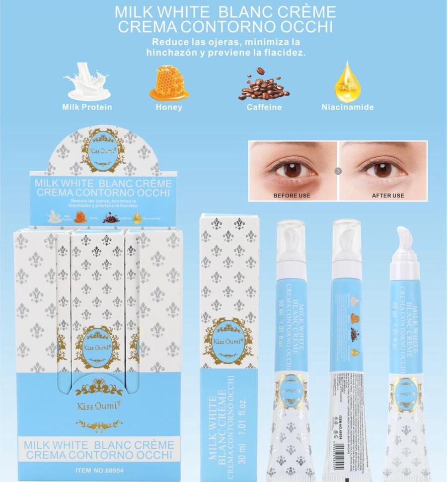 KISS OUMI MILK WHITE CREMA CONTORNO OCCHI da 30 ml (Conf. da 12 pezzi)