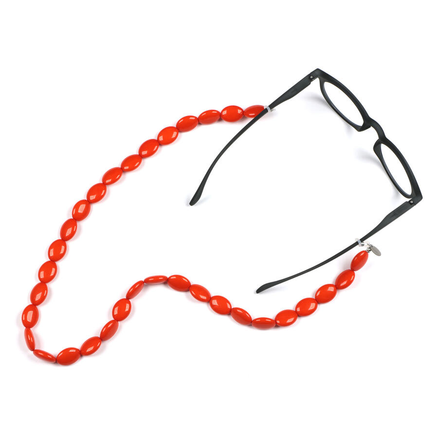 DoubleChain Pastel Stone - Catene per occhiali - Colore ORANGE e WHITE