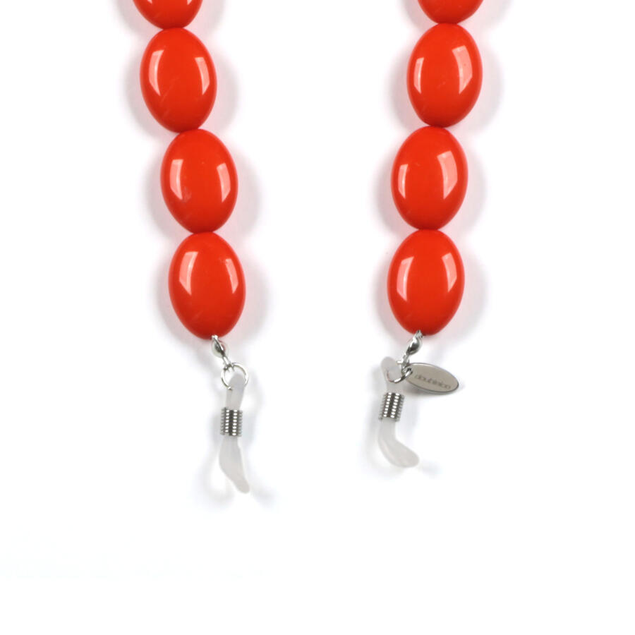 DoubleChain Pastel Stone - Catene per occhiali - Colore ORANGE e WHITE