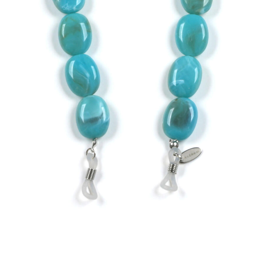 DoubleChain Pearl Stone - Catene per occhiali - Colore FUXIA e AZURE