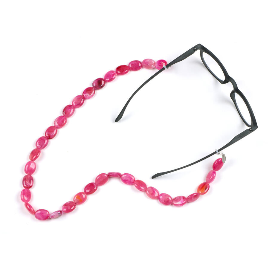 DoubleChain Pearl Stone - Catene per occhiali - Colore FUXIA e AZURE
