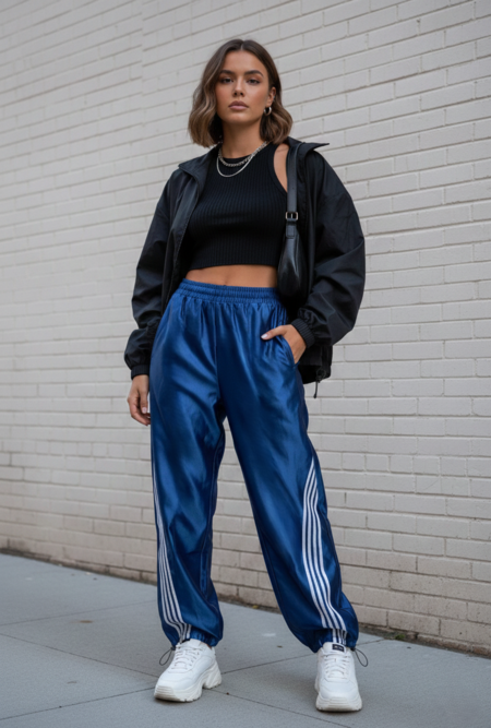 pantatuta in poliestere tecnico effetto lucido vari colori taglie S/M - L/XL