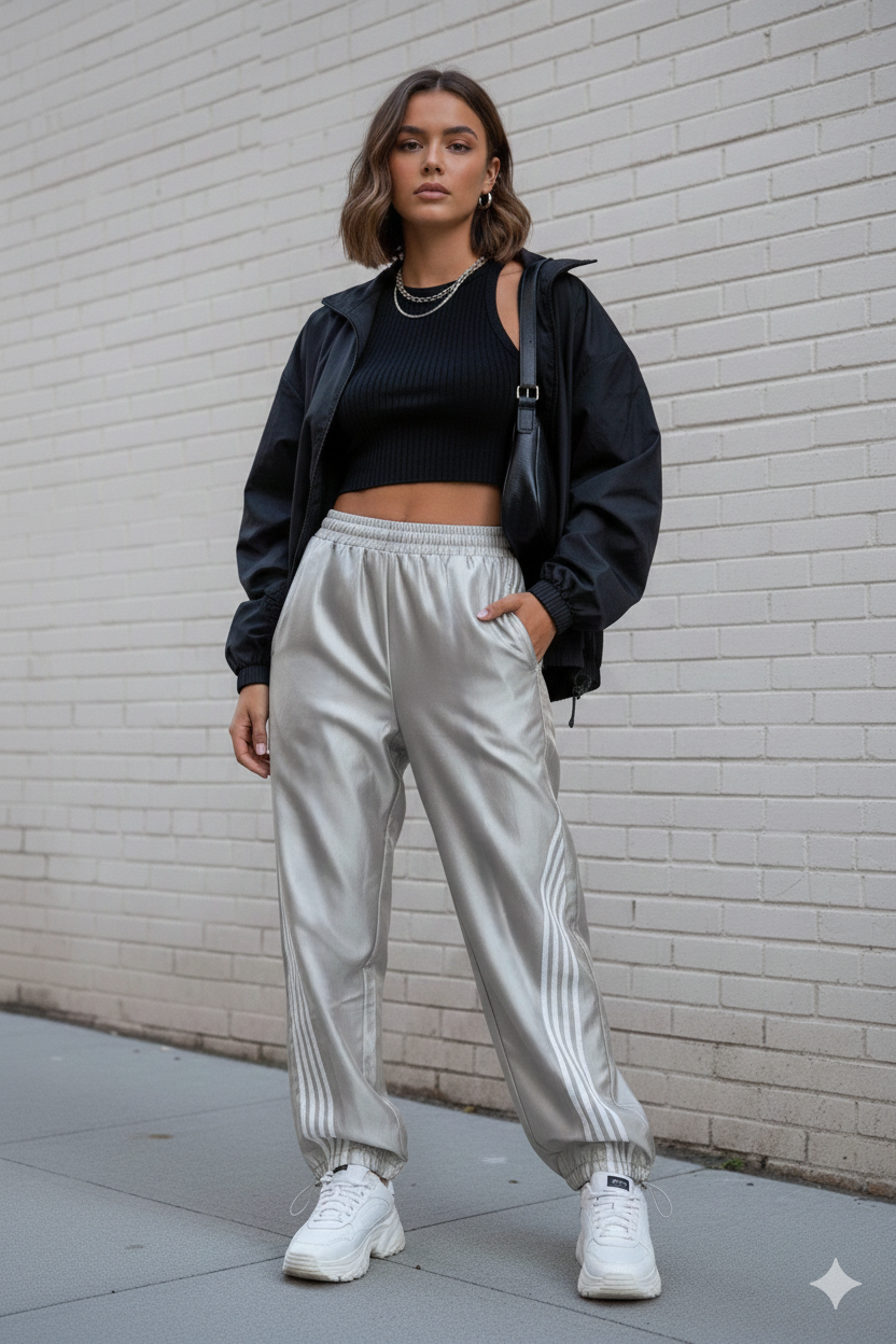 pantatuta in poliestere tecnico effetto lucido vari colori taglie S/M - L/XL