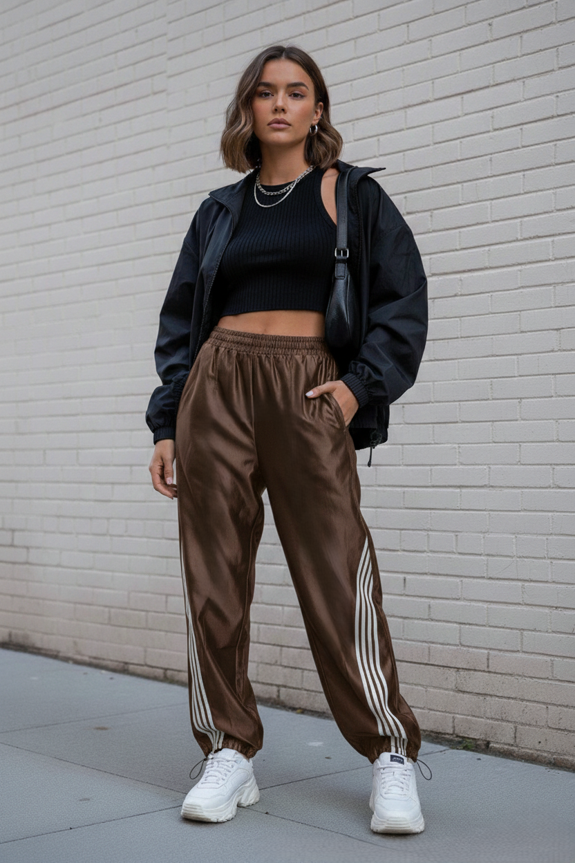 pantatuta in poliestere tecnico effetto lucido vari colori taglie S/M - L/XL