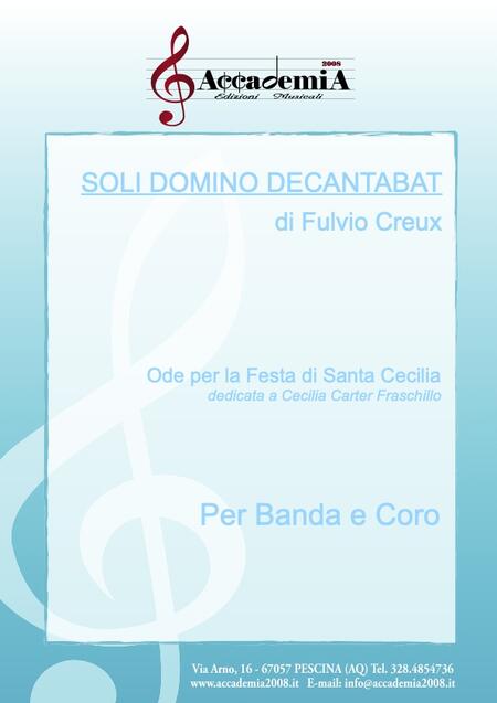 SOLI DOMINO DECANTABAT - Fulvio Creux