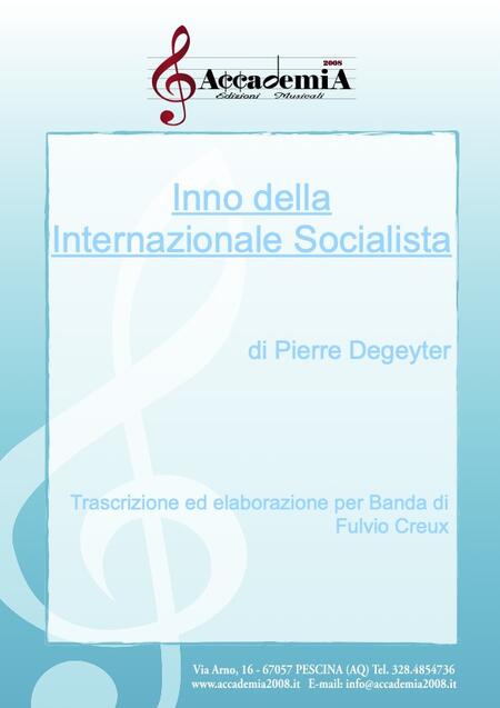 INNO INTERNAZIONALE SOCIALISTA - Fulvio Creux / Pierre Degeyter