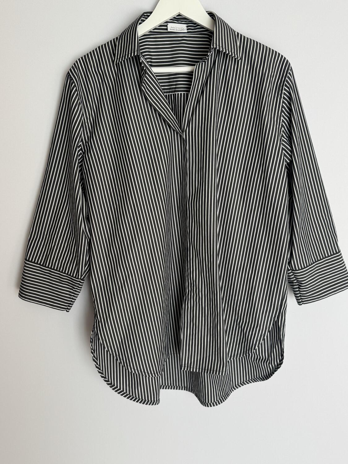 Camicia oversize a righe Black&White