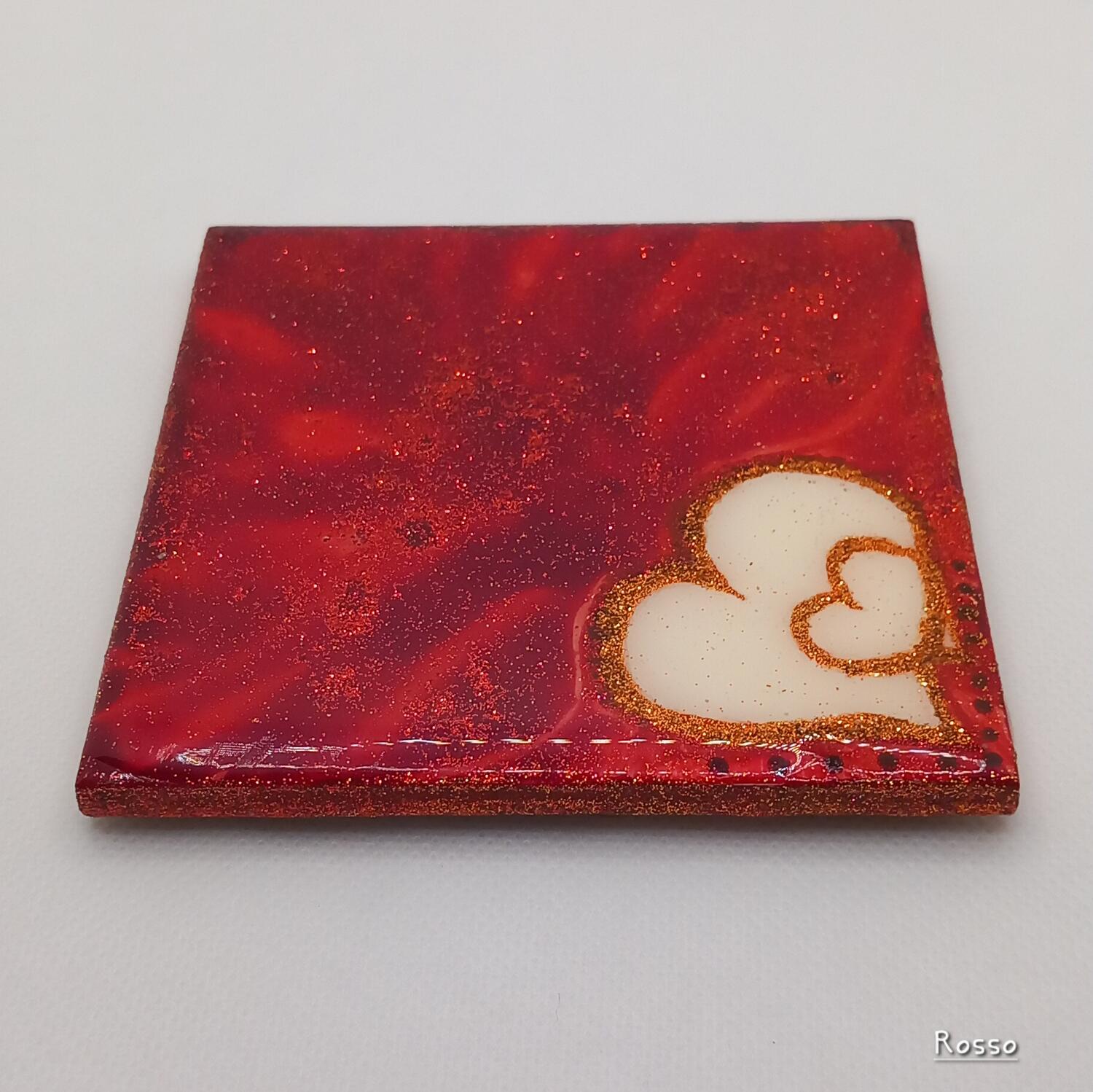 Sottobicchieri Ceramica Cuore