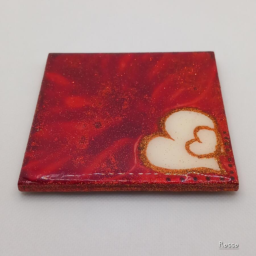 Sottobicchieri Ceramica Cuore