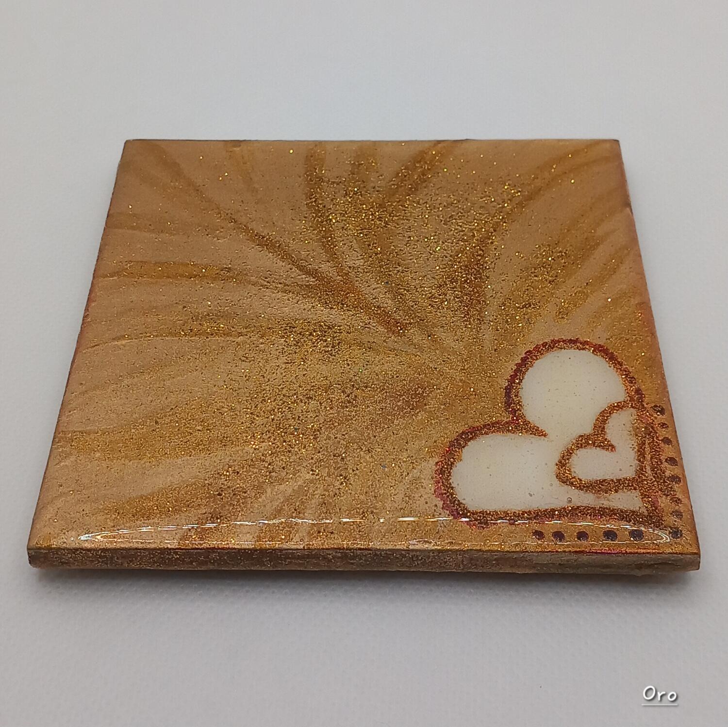 Sottobicchieri Ceramica Cuore