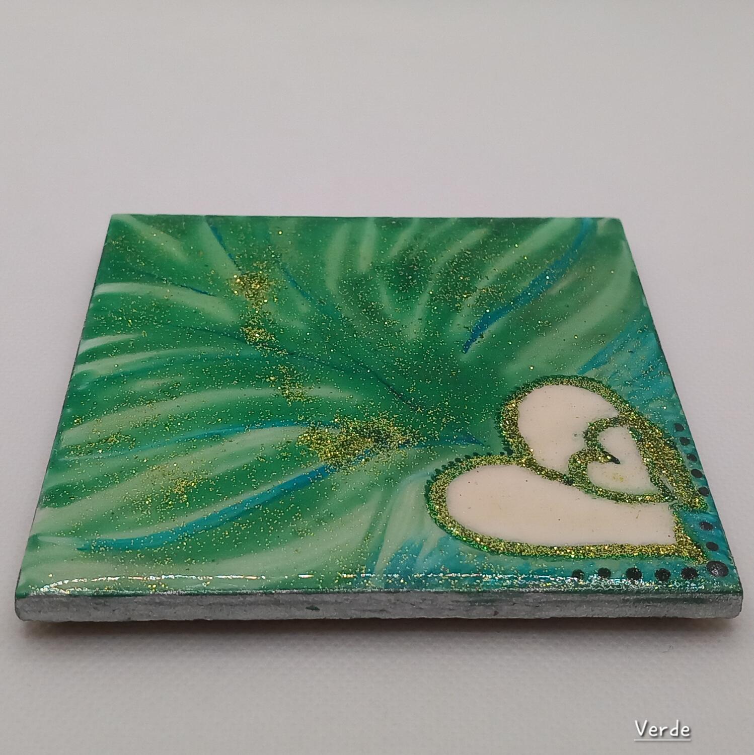 Sottobicchieri Ceramica Cuore