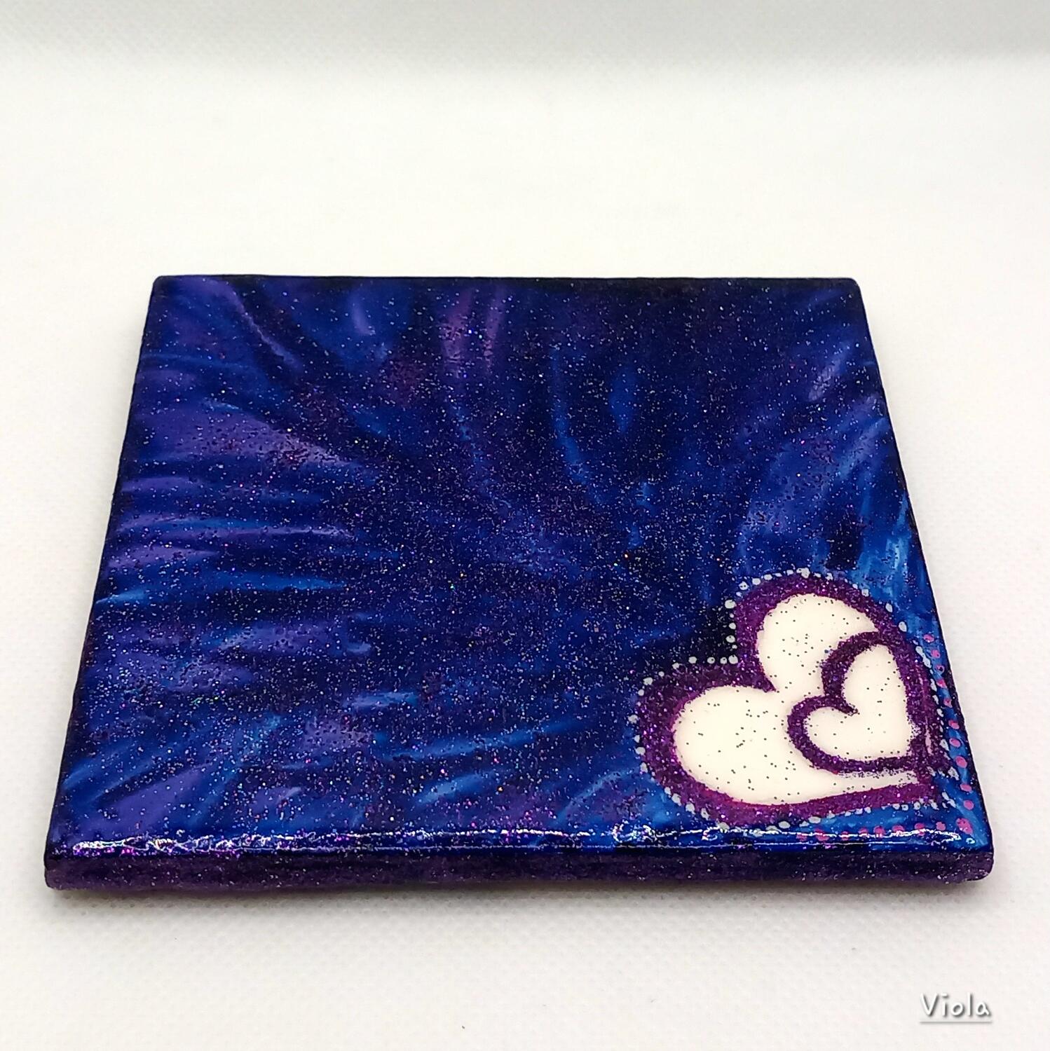 Sottobicchieri Ceramica Cuore