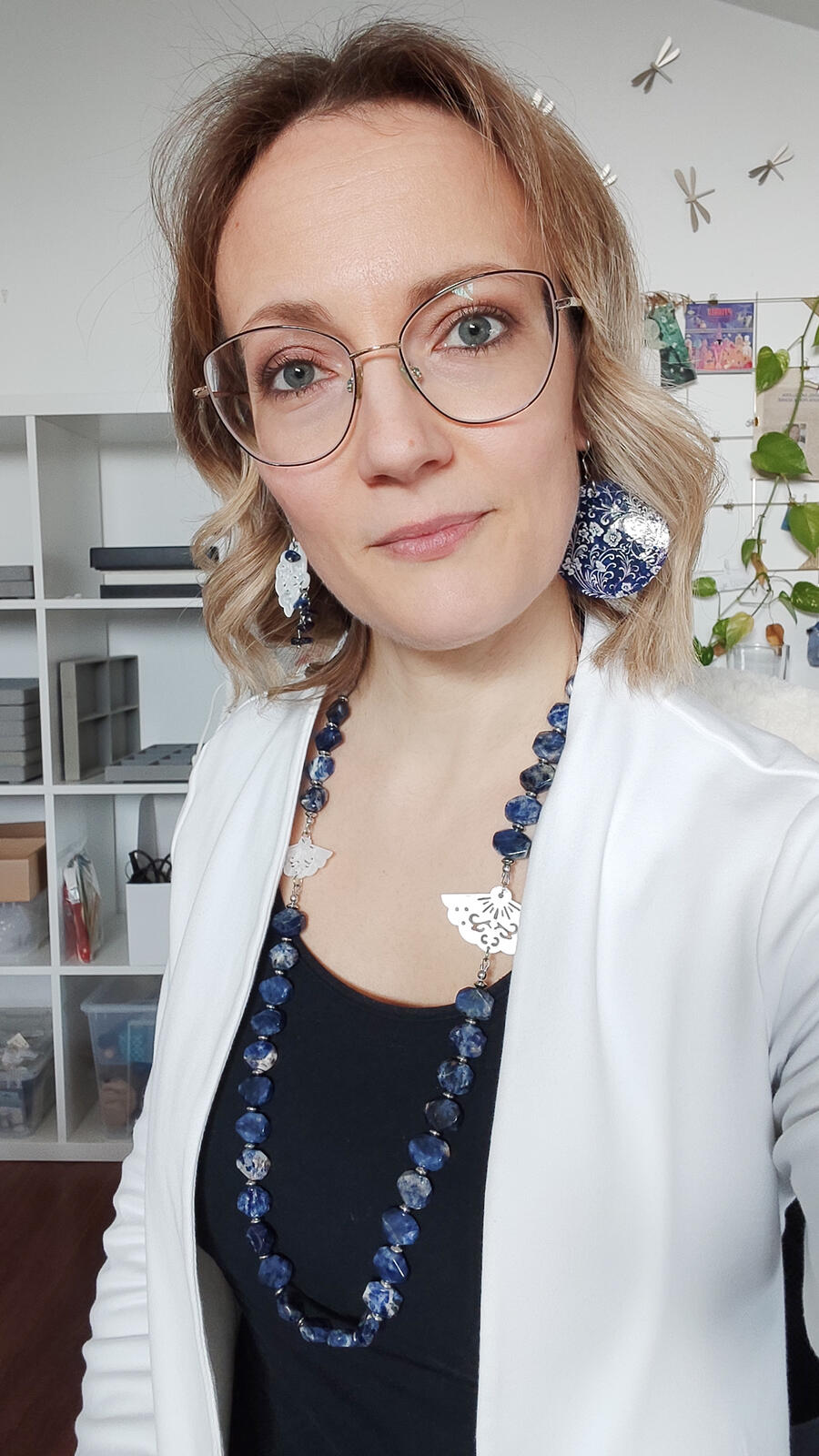 Collana lunga con Sodalite