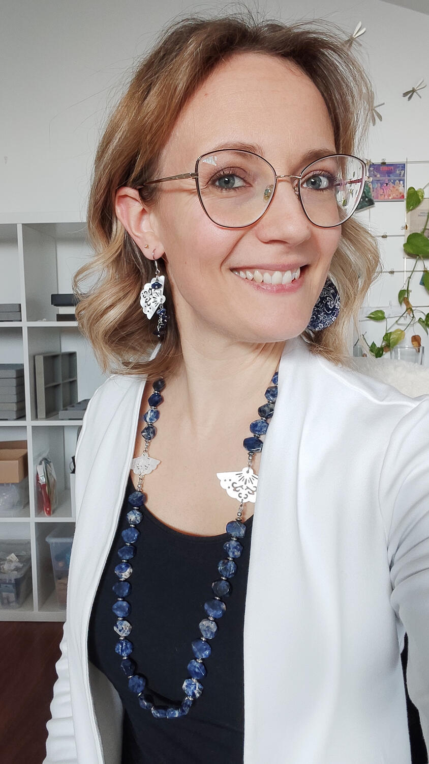 Collana lunga con Sodalite