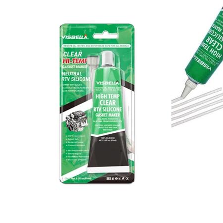 SIGILLANTE SILICONE TRASPARENTE RTV ALTA TEMPERATURA AUTO FORNO VISBELLA 85ML