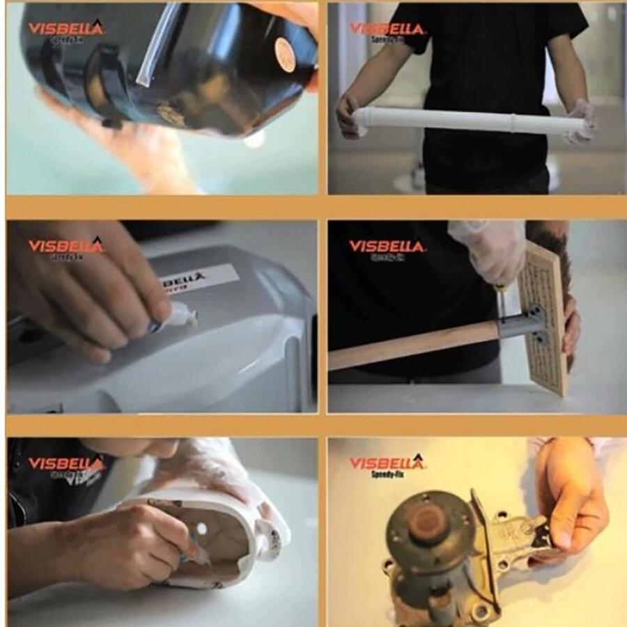 COLLA RIPARA METALLO PLASTICA LEGNO CERAMICA SPEEDYFIX VISBELLA AUTO MOTO