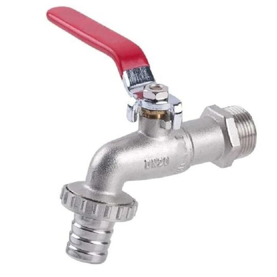 RUBINETTO DA 1/2 A SFERA IN METALLO DA ESTERNO PER GIARDINO GIARDINAGGIO