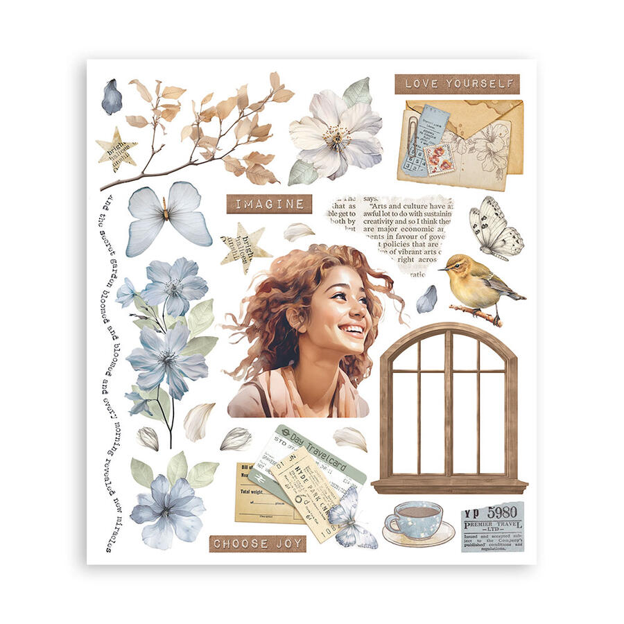 Rub on selection cm 20,5 x 23  Secret Diary 6 pagine