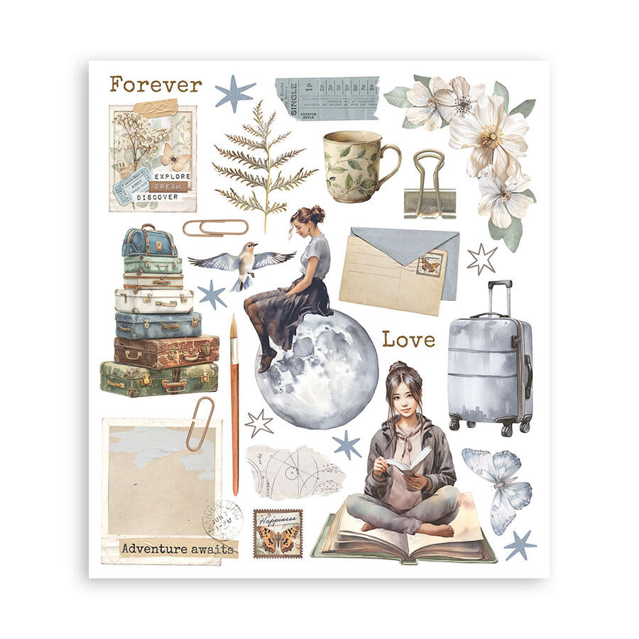 Rub on selection cm 20,5 x 23  Secret Diary 6 pagine