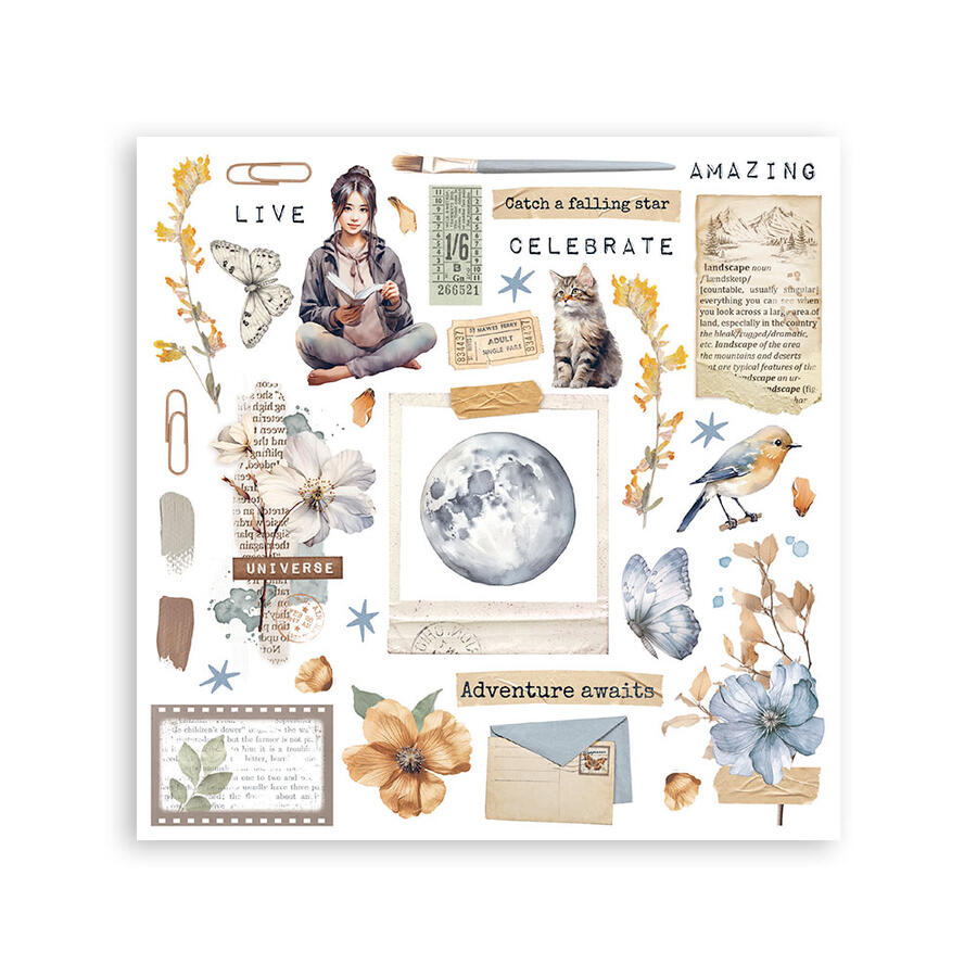 Rub on kit Secret Diary 6 pagine