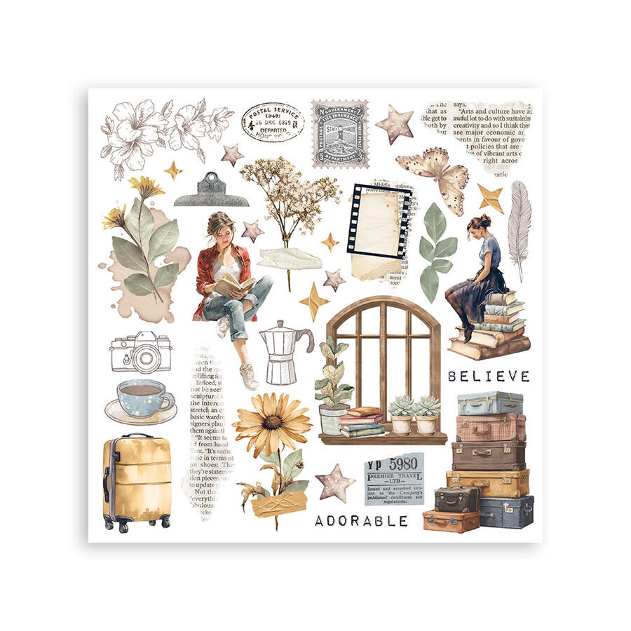 Rub on kit Secret Diary 6 pagine