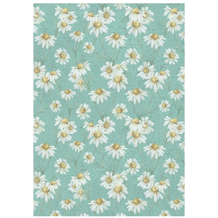Selezione 8 Carta di riso Fto A6 Backgrounds Daisy Art
