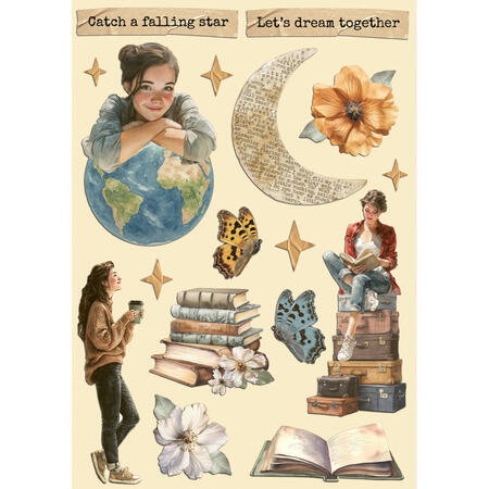 Wooden shape colorato fto A5 Secret Diary