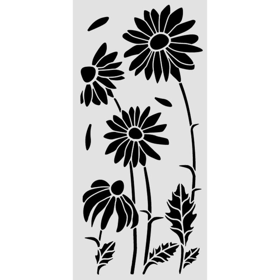 Stencil spesso 12 x 25 cm Daisy Art margherite