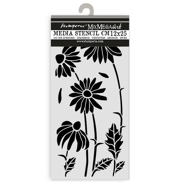 Stencil spesso 12 x 25 cm Daisy Art margherite