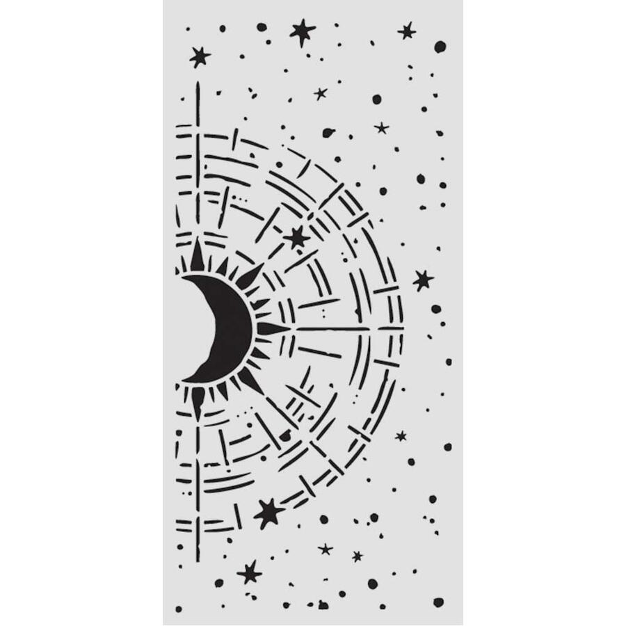 Stencil spesso 12 x 25 cm Secret Diary bussola cosmica
