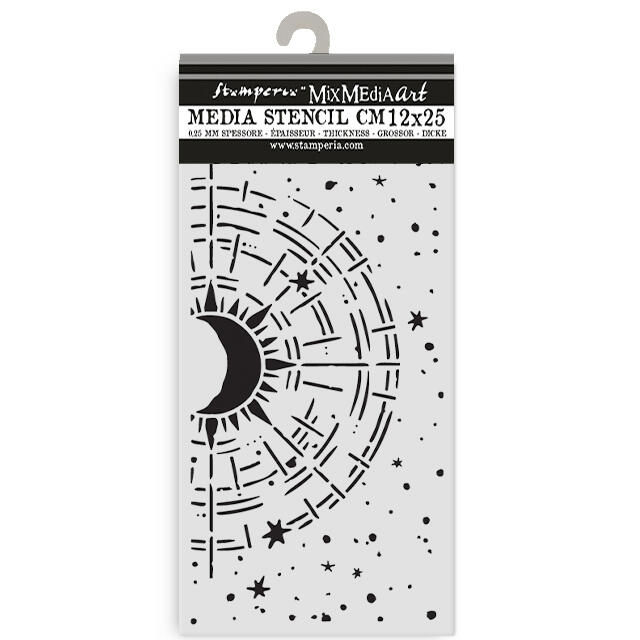 Stencil spesso 12 x 25 cm Secret Diary bussola cosmica