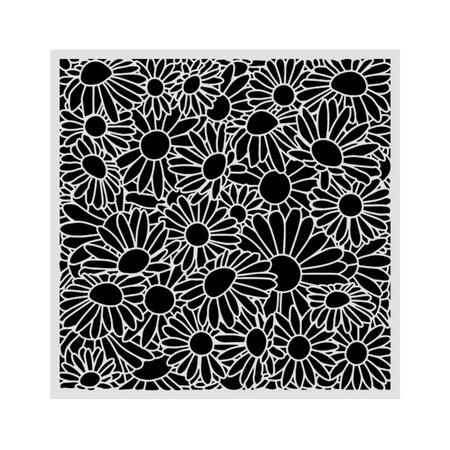 Stencil spesso 18 x 18 cm Daisy Art texture con margherite